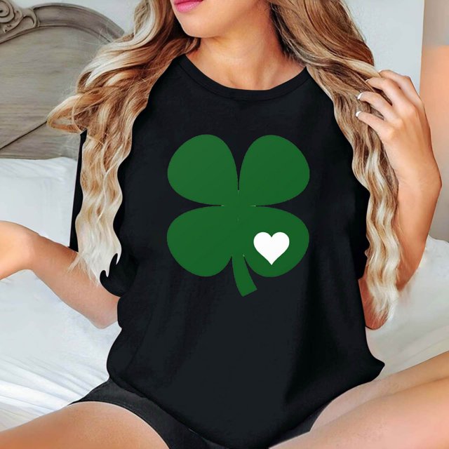 Puntoco Liquidación de camisetas cortas para mujer Camiseta de manga corta con cuello redondo y estampado informal a la moda para mujer