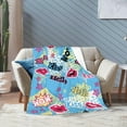 thumbnail image 4 of Girl''s Kiss Lips Bed Blanket Ultra Soft Throw Blanket All Season Warm Light Weight Cozy Plush Blankets for Home Bedroom Sofa Chair Travel, 50"X60", 4 of 6
