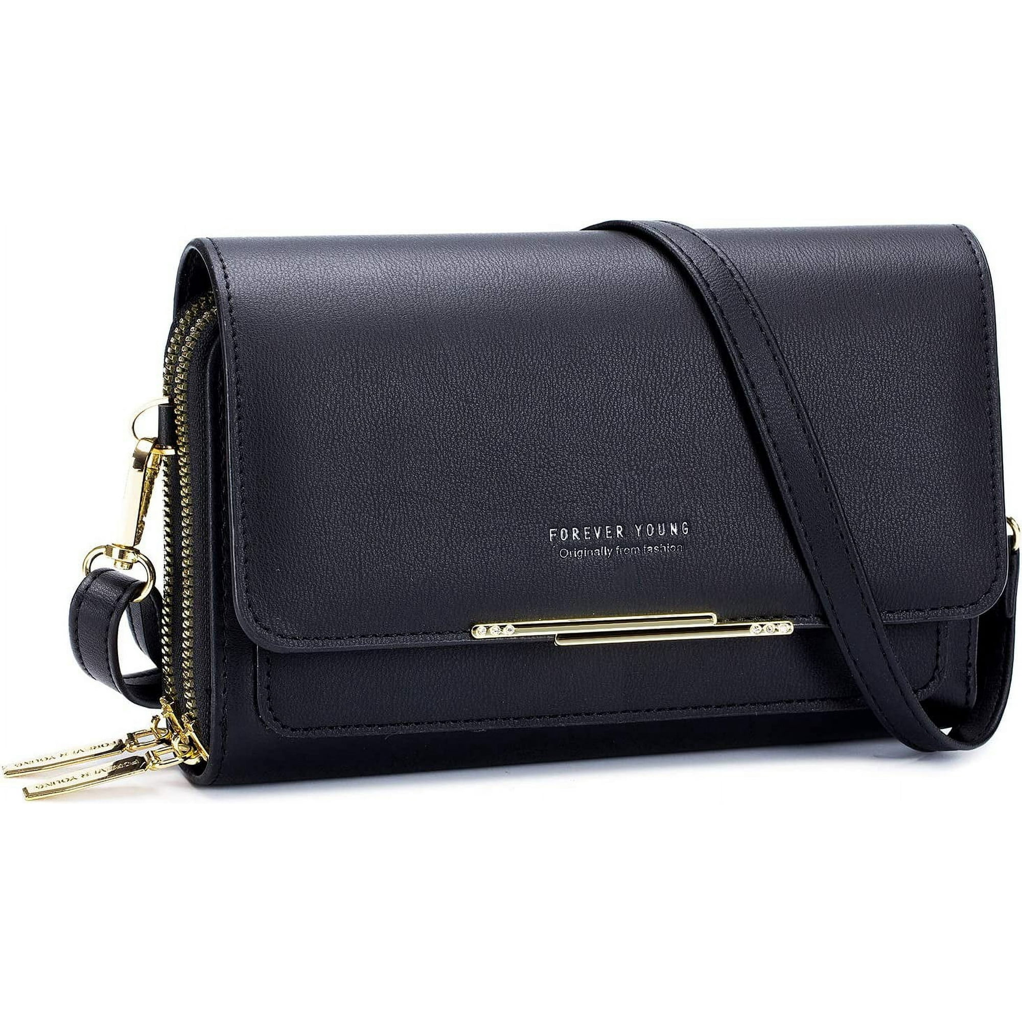 Women s small crossbody phone bag PU leather phone bag card holder wallet and handbag shoulder bag with adjustable strap Walmart