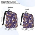thumbnail image 3 of Rateoe Bowling Game Pattern Canvas College Laptop Backpack,Travel Daypack,Durable Rucksack Travel Notebook Bag School Backpack Book Bag for Men Women-Medium, 3 of 7