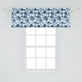 thumbnail image 2 of Ambesonne Hawaii Valance Pack of 2, Arecaceae Branch Summer, 54"X18", Cobalt Blue Pale Blue, 2 of 2