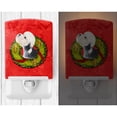 thumbnail image 2 of Caroline's Treasures SS4190CNL Dandie Dinmont Terrier Cristmas Wreath Ceramic Night Light, 6x4x3", multicolor, 2 of 2