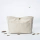 thumbnail image 2 of Inserto organizador de bolso portátil jinwen Estuche de maquillaje gran capacidad llave multifuncional Beige, 2 of 8