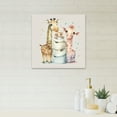 thumbnail image 2 of Designart Giraffes Building A Tower Of Toilet Paper Canvas Wall Art, 2 of 5