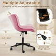 thumbnail image 7 of EROMMY Armless Office Chair, Small Armless Desk Chair with Wheels, Adjustable and Swivel, Pink, 7 of 7