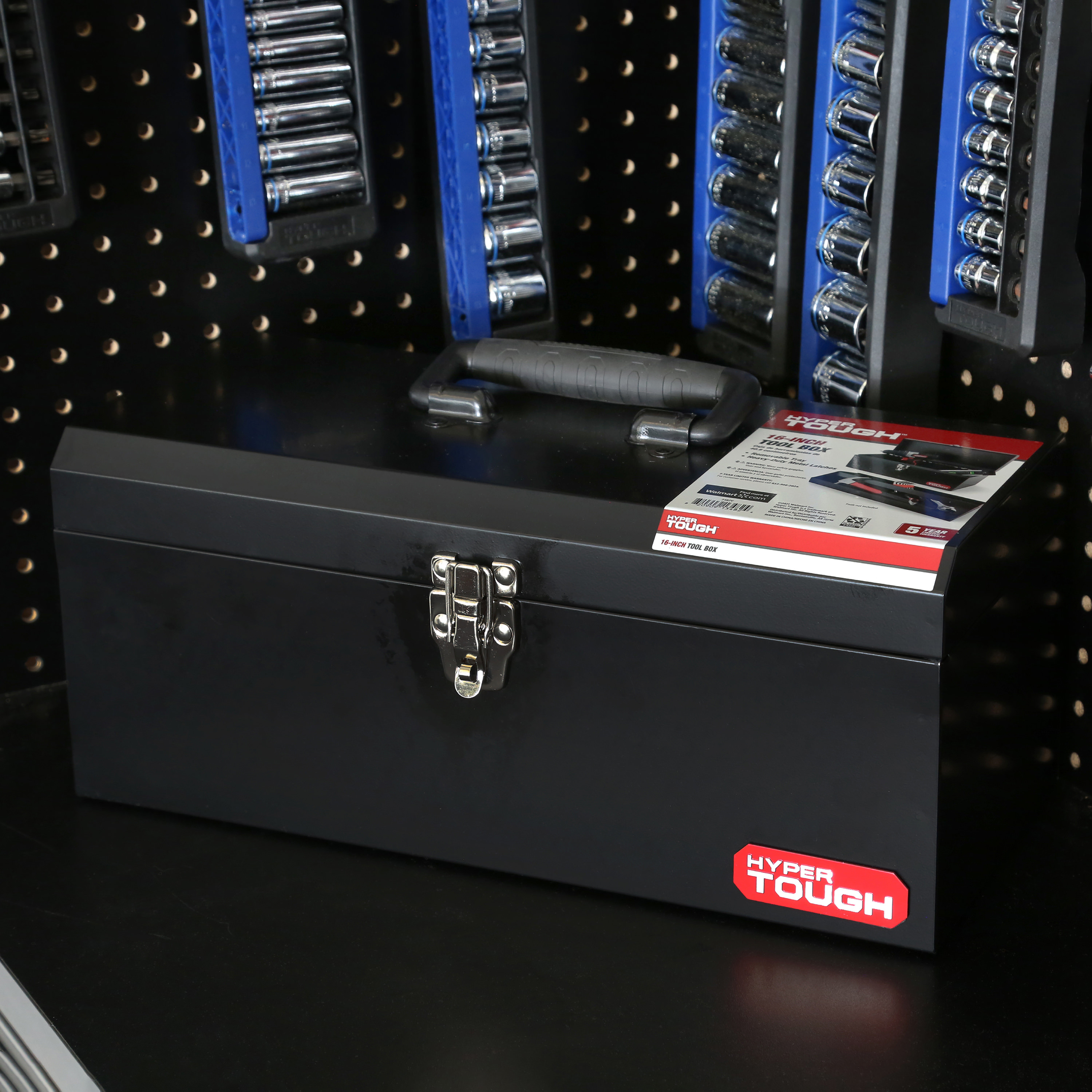 Hyper Tough 16-Inch Metal Tool Box with Removable Tray photo 8