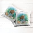 thumbnail image 2 of Ambesonne Ocean Throw Pillow Cover 2 Pack, Sea Turtles Underwater, 20", Green Brown, 2 of 6