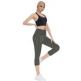 thumbnail image 6 of LIBRCLO Yoga Pants for Women Elastic Waist Casual Leggings Slim Fit Gym Pants with Pockets Dark Gray XXL, 6 of 8