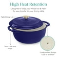 thumbnail image 6 of Best Choice Products 6 Quart Cast-Iron Dutch Oven, Heavy-Duty Kitchenware w/ Enamel, Side Handles - Sapphire Blue, 6 of 8