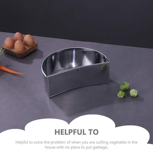 SOPOTUTU 1Ud De Residuos Para Cocina Con Soporte Para Tabla Y Acero Inoxidable Plateado
