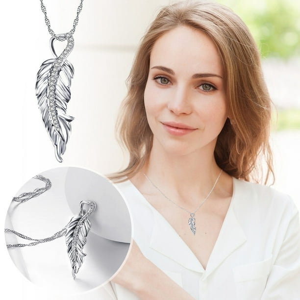 Up off amlbb Necklaces Gifts Women Teen Girls Wing Leaf Necklace Collarbone Pendant Necklace on Clearance - Walmart.com