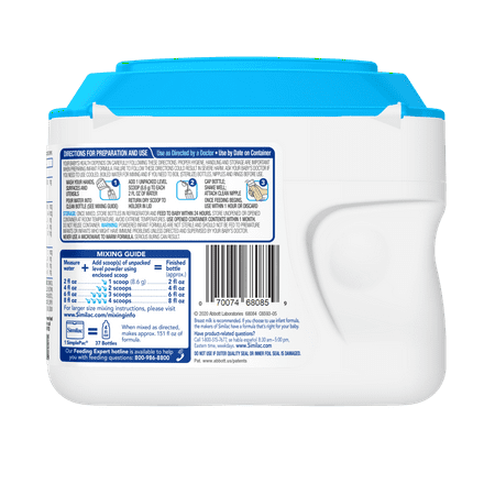 Similac® Advance®* Powder Baby Formula with Iron, DHA, Lutein, 23.2-oz Tub, Pack of 2