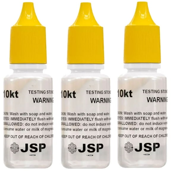 3 Bottles 10K Gold Test Solution Kit Jewelry Metal Tester for Precious Metals