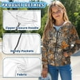 thumbnail image 6 of chaqlin Camouflage Hunting Hoodies for Boys Girls Trendy Y2K Zip up Sweatshirts Kids Long Sleeve Hooded Jacket Lightweight Loose Fit Sports Outerwear with Pocket, 6 of 7