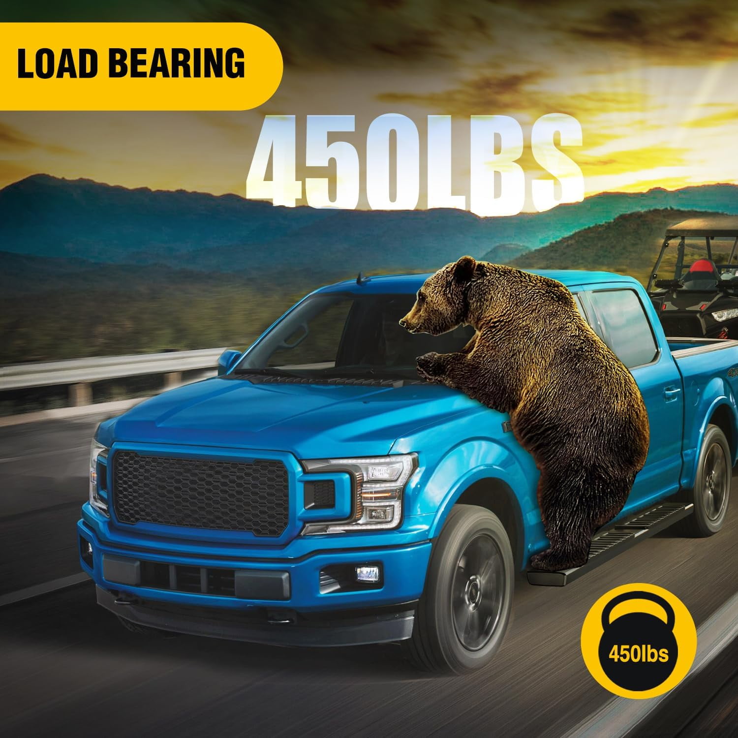 Nilight Running Boards for 2015-2024 Ford F-150 SuperCrew Cab Pickup 4 Door 2017-2024 Ford F-250 F-350 Super Duty Crew Cab 6 Inch Slip-Proof Aluminum Side Step Nerf Bars