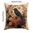 thumbnail image 3 of Halloween Pillow Cover, Spooky Halloween Decor for Home, Halloween Home Decor Indoor, Fall Throw Pillow Covers, 45X45Cm Linen Texture Decorative Cushion Case No Insert, 3 of 6