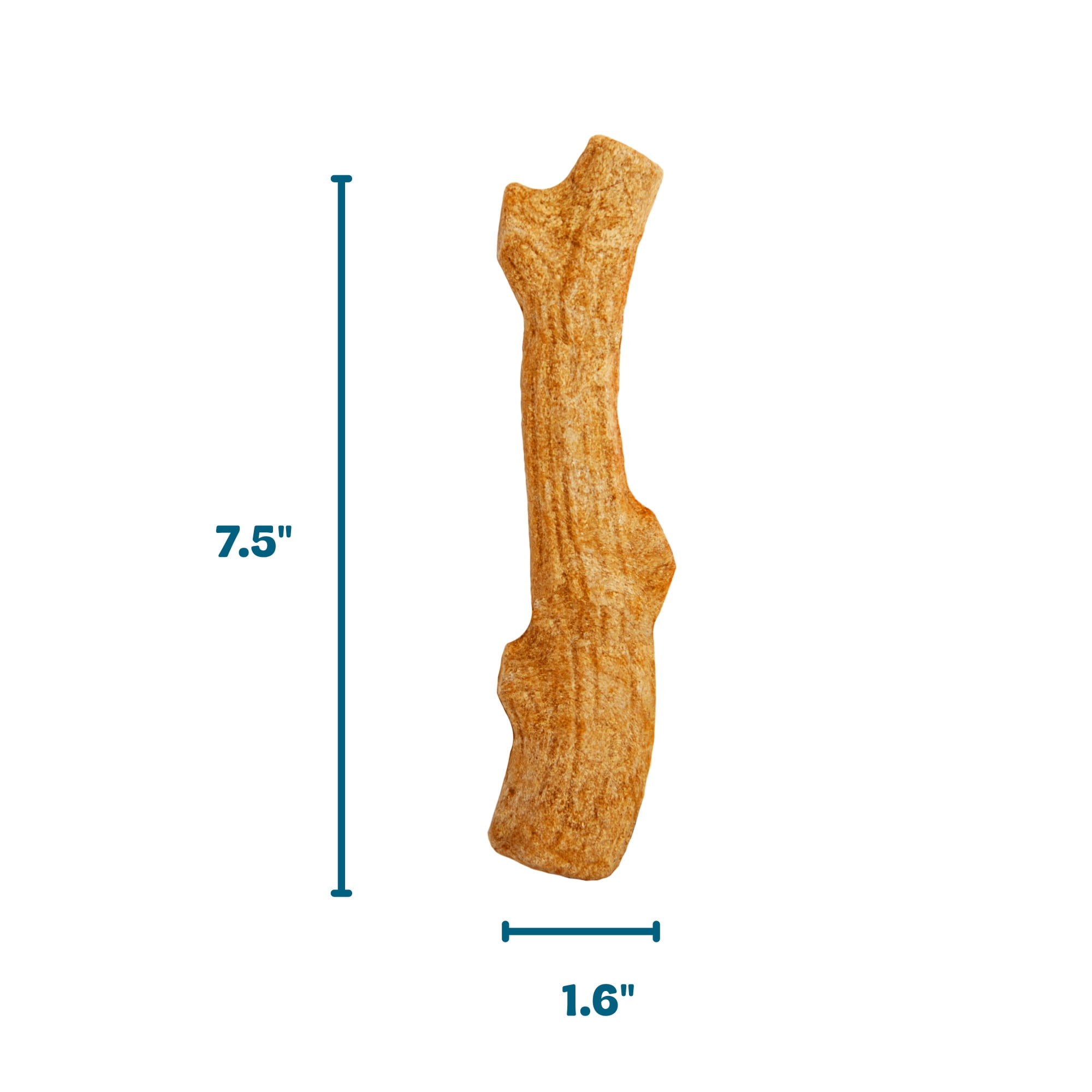 Pupstages Super Dogwood Dog Chew Toy, Real Wood Blend, Wood Flavor, 7.5"