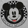 thumbnail image 2 of Men's Mickey & Friends Checkered Mickey Mouse Portrait Long Sleeve Shirt Athletic Heather X Large, 2 of 4