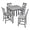Grey, variant on HSUNNS Dining Table Set for 4, 34.5" Square Kitchen Table with 4 Upholstered X-Shaped Backrest Chair, Wooden Dining Room Table Set for Small Apartment Living Room Saving Space, Walnut