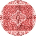 thumbnail image 1 of Ahgly Company Machine Washable Indoor Round Abstract Red Modern Area Rugs, 8' Round, 1 of 4
