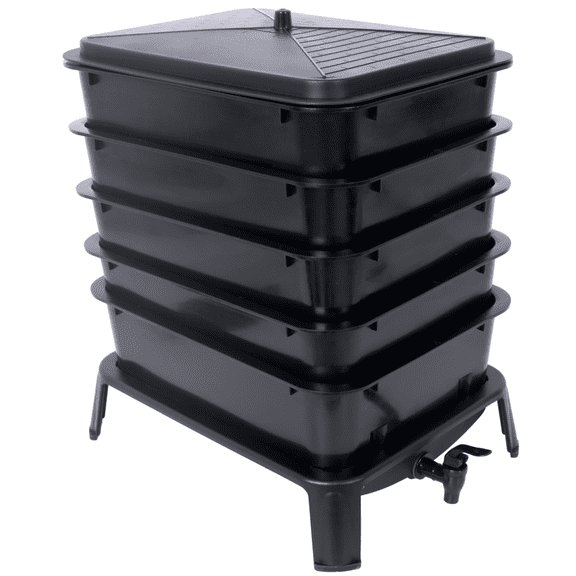 5-Layer Worm Farm Kit 50L, Easy Setup Recycles Food Waste