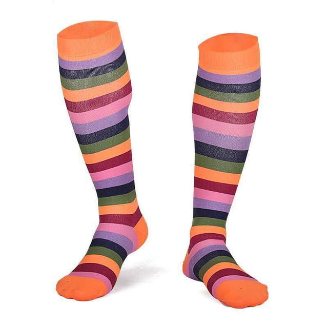 Men Women Socks Compression Socks Elastic Sports Beautiful Leg Nurse Stocking Jogging Climbing Cycling Flight Excercise 50 S M