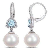 Everly Women's Topaz 10k White Gold Earrings