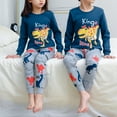 thumbnail image 6 of Gubotare Toddler Boy Pajamas Set Kids Boys Girls Toddler Solid Daily Pyjamas Sleepwear Set Basic 3T 4T (Dark Blue,3-4 Years), 6 of 8