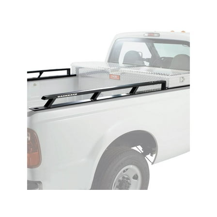 BACKRACK by RealTruck Side Rails to use w/ 21" Toolbox | Black, No Drill | 65501TB | Compatible with 1999-2016 Ford F-250/F-350 6.5' Bed