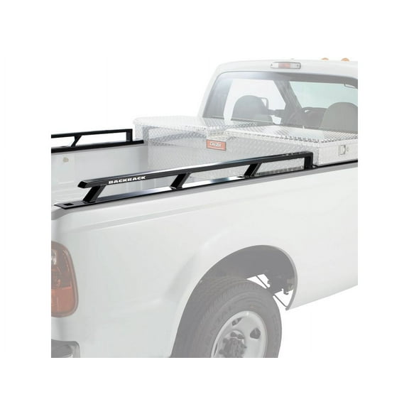 BACKRACK by RealTruck Side Rails to use w/ 21" Toolbox | Black, No Drill | 65501TB | Compatible with 1999-2016 Ford F-250/F-350 6.5' Bed