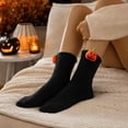 thumbnail image 6 of Halloween Mid Calf Sleep Socks for Women Coral Fleece Plush Warm Fuzzy Socks with Festive Detail Ultra Soft Cozy for Indoor Cold Weather and Nighttime Relaxation Black, 6 of 6