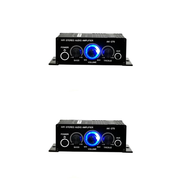 Amplificador de potencia Sidaley HiFi Mini receptor de audio Estéreo digital AMP 2piezas AK270 12 V/40 W