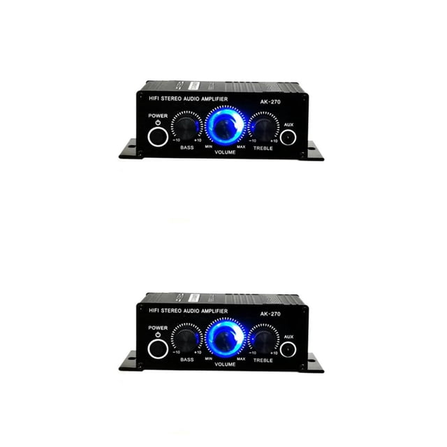 Amplificador de potencia Sidaley HiFi Mini receptor de audio Estéreo digital AMP 2piezas AK270 12 V/40 W