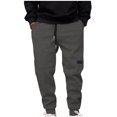 thumbnail image 2 of AherBiu Sweatpants for Men Fleece Lined Drawstring Elastic Waisted Pants Fall Winter Thermal Casual Trousers, 2 of 7
