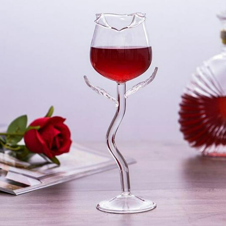 Heart Shaped Cute Wine Glasses With Creative Rose And Red Goblets Perfect  Household Stemware And Gift Cup White And Pink Build In Glass From  Nihaoliang, $19.94