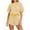 04-Yellow, variant on 2 Piece Lounge Set for Women Stripe Oversized Short Sleeve Shirts and Shorts Matching Outfits