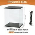 thumbnail image 2 of Uxcell Clear Display Case, Acrylic Figure Display Case Clear Display Boxes for Collectibles(Square LED Light, 12x10x21" Black Base), 2 of 6