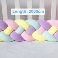 thumbnail image 4 of Almohada de cama trenzada de cuatro hebras con bolas de nudo largo tejidas, tira anticolisión para niños, 4 of 5