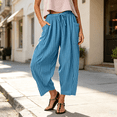 thumbnail image 6 of Lightweight Summer Pants Women Baeitkot Breathable Loose Wide Leg Ankle Trousers Casual Daily Wear Clothes, 6 of 6