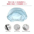 thumbnail image 5 of Disketp Light Blue Marble Shower Caps,Reusable Shower Cap For Women, Double Layer Waterproof Hair Cap, Large Size For All Hair Lengths,For Girls Spa Home Salon Use, 5 of 9