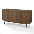 thumbnail image 6 of Crosley Furniture Lucas 2 Cabinet 3 Drawer Dining Sideboard Buffet, Walnut, 6 of 11