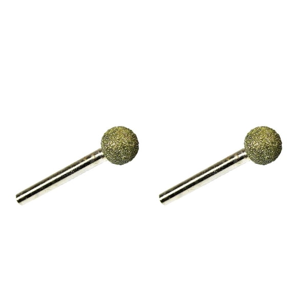 2pcs Diamond Grinding Head Mounted Point 46 Grit Ball Burr Bit Polishing Bur Marble Concrete Tile/Ceramic Glass Porcelain 14mm 16mm