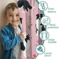 thumbnail image 3 of Blackout Kids Curtains,Border Collie Dogs with Flowers Childrens Insulated Curtains Set Of 2,Bedroom Essentials,Toddler Room Decor 42x54in(106x137cm), 3 of 4