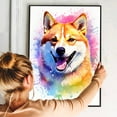 thumbnail image 4 of Shiba Inu Dog Art - Watercolor Style Wall, Home or Apartment Decor - Sweet Poster Print Gift for Puppy Lovers, Dog Lovers, Women, Girls, Kids, Baby Room, Nursery, 4 of 5