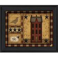 thumbnail image 1 of ''Primitive Shadowbox" par Carrie Knoff Art Mural Encadré Imprimé, 1 of 2