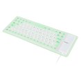 thumbnail image 4 of Silicone Keyboard Fully Sealed Design Lightweight Portable Oll Up Keyboard Rubber Keyboard Silent Soft Comfortable USB Wired Silicone Keyboard for PC, 4 of 7