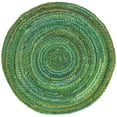 thumbnail image 2 of SAFAVIEH Braided Calvin Transitional Cotton Reversible Area Rug, Green, 5' x 5' Round, 2 of 11