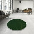 thumbnail image 4 of Ahgly Company Machine Washable Indoor Square Transitional Deep Emerald Green Area Rugs, 5' Square, 4 of 7