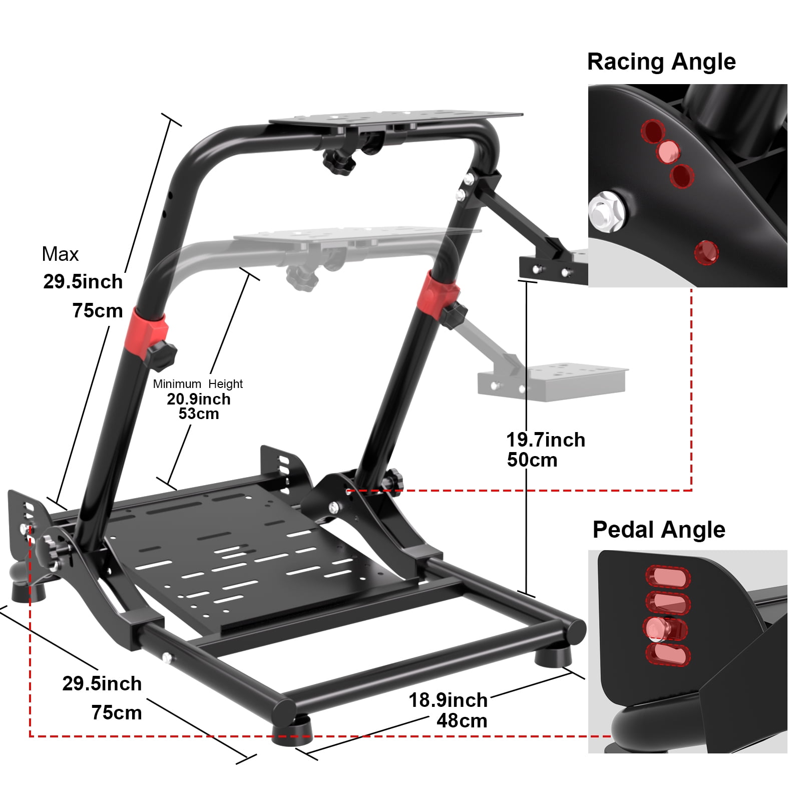 DIWANGUS Racing Wheel Stand Foldable Steering Wheel Adjustable Stand for  Logitech G29 G920 G923 G27 G25 for Thrustmaster T248X T248 T300RS T150 458  TX