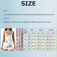 thumbnail image 2 of ASFGIMUJ 2024 Women's Fashion Spring And Summer Printed High Waist Tight Sports And Casual Jumpsuit Shorts,Size S, 2 of 3